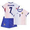 Original Trikotsatz Frankreich Griezmann 7 Auswärtstrikot EURO 2024 Für Kinder